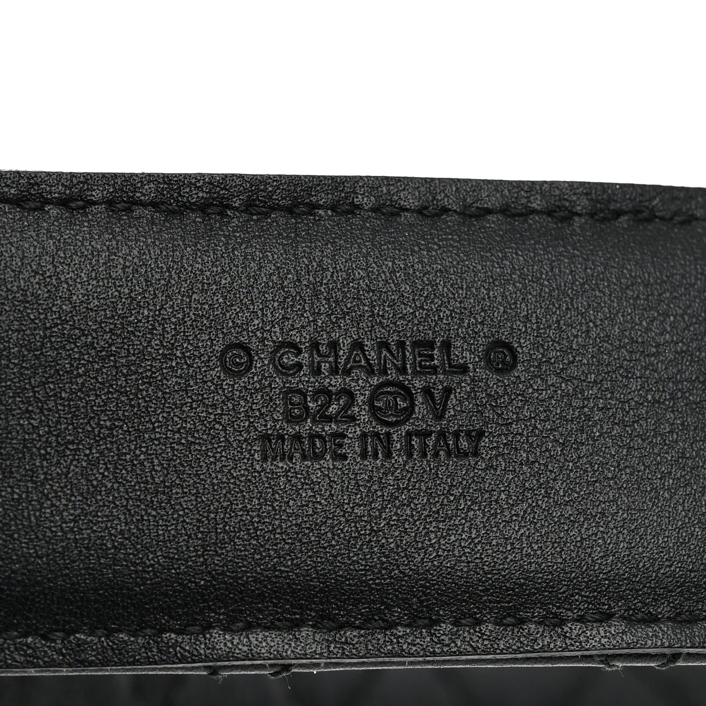 Lambskin Quilted CC Chain Belt 80 32 Black