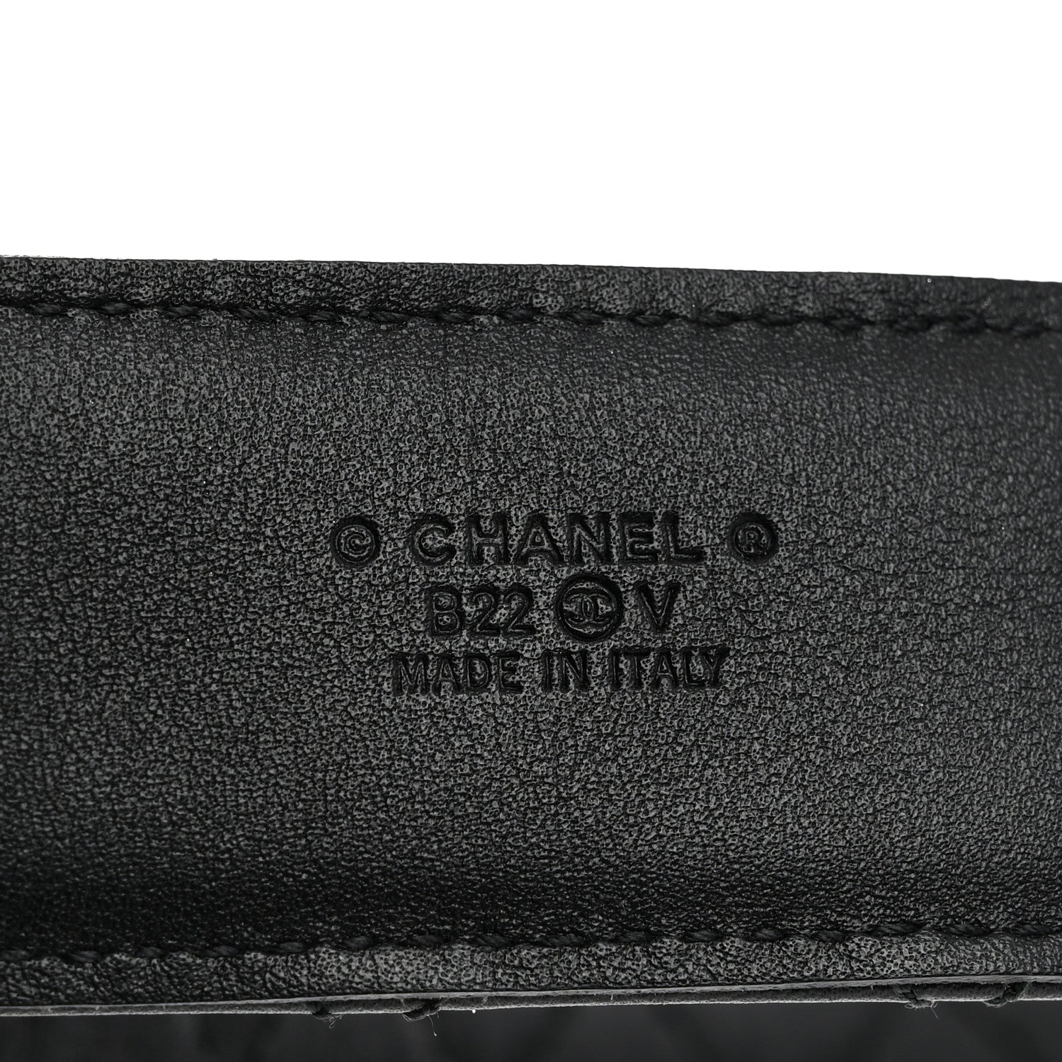 Chanel Lambskin Quilted CC Chain Belt 80 32 Black 3 of 5