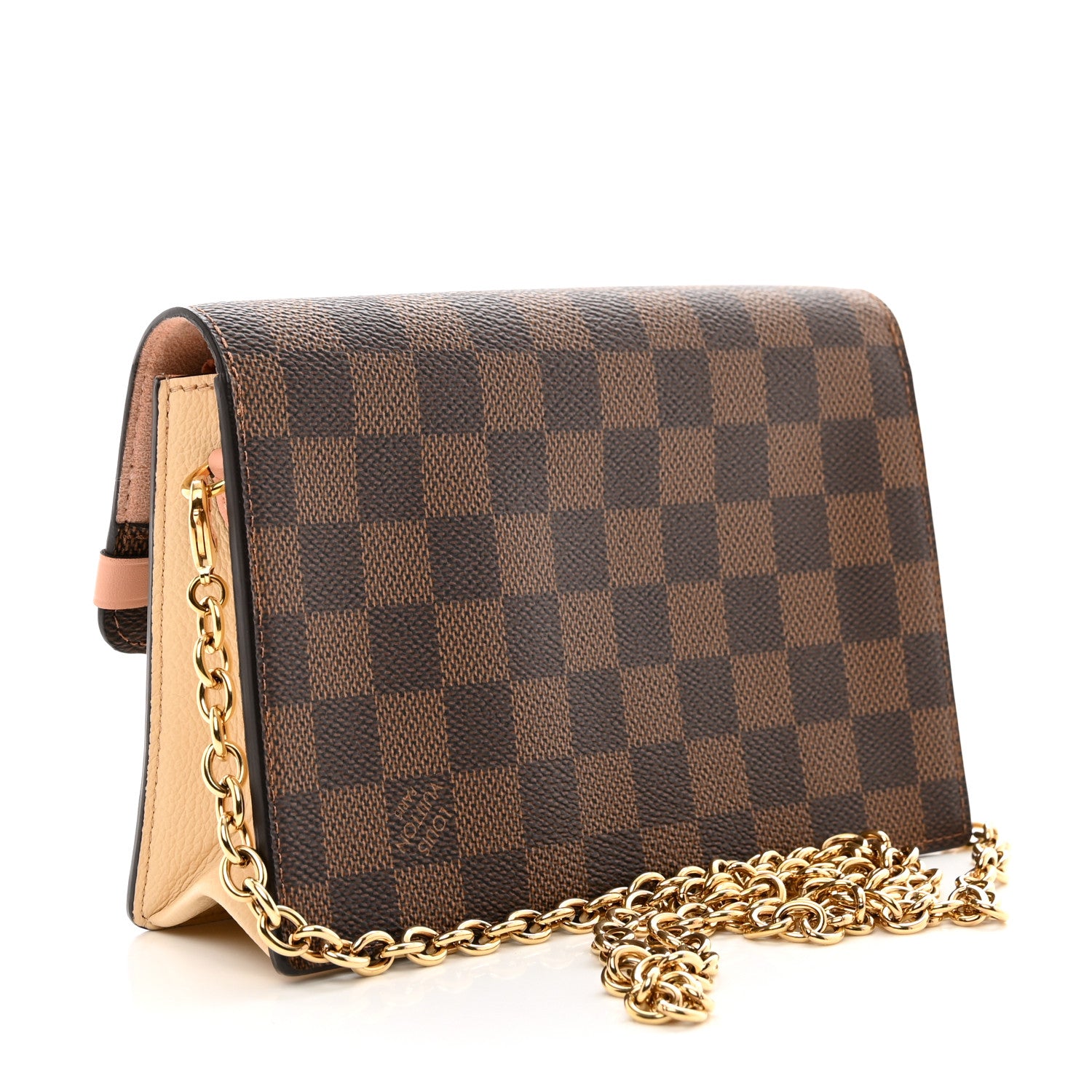 Louis Vuitton Damier Ebene Vavin Chain Wallet Creme 3 of 10