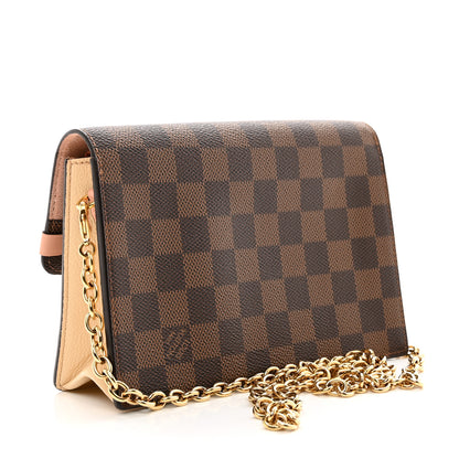 Louis Vuitton Damier Ebene Vavin Chain Wallet Creme 3 of 10