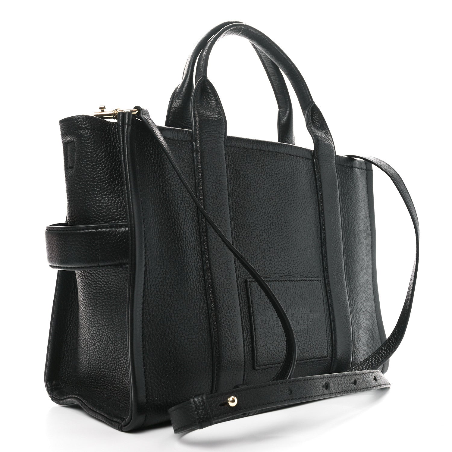 Marc Jacobs Grained Calfskin Medium The Tote Bag Black 3 of 9