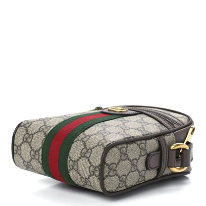 Gucci GG Supreme Monogram Web Mini Ophidia Messenger Brown 10 of 12