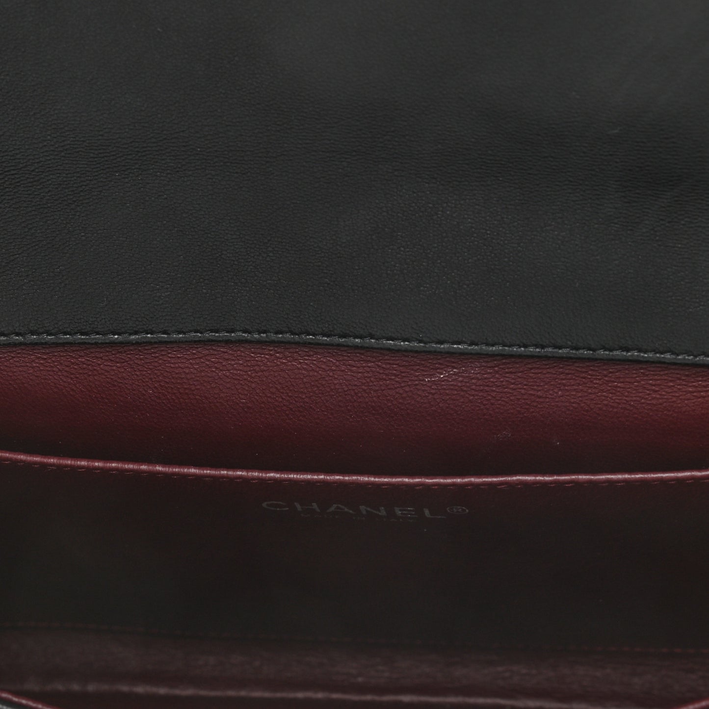 Lambskin Quilted Clutch With Chain Flap Black