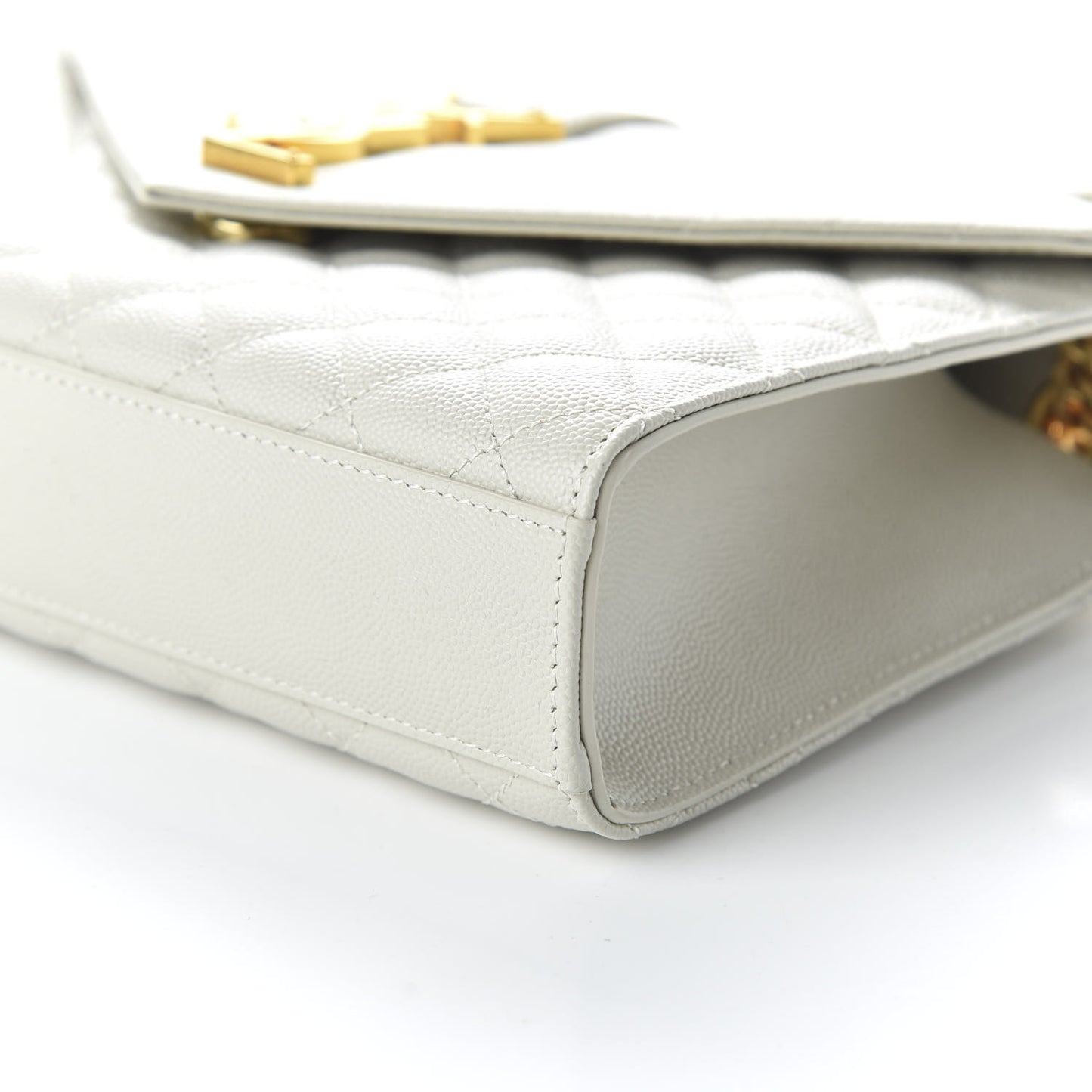 Grain De Poudre Textured Mixed Matelasse Medium Triquilt Monogram Satchel Porcellana