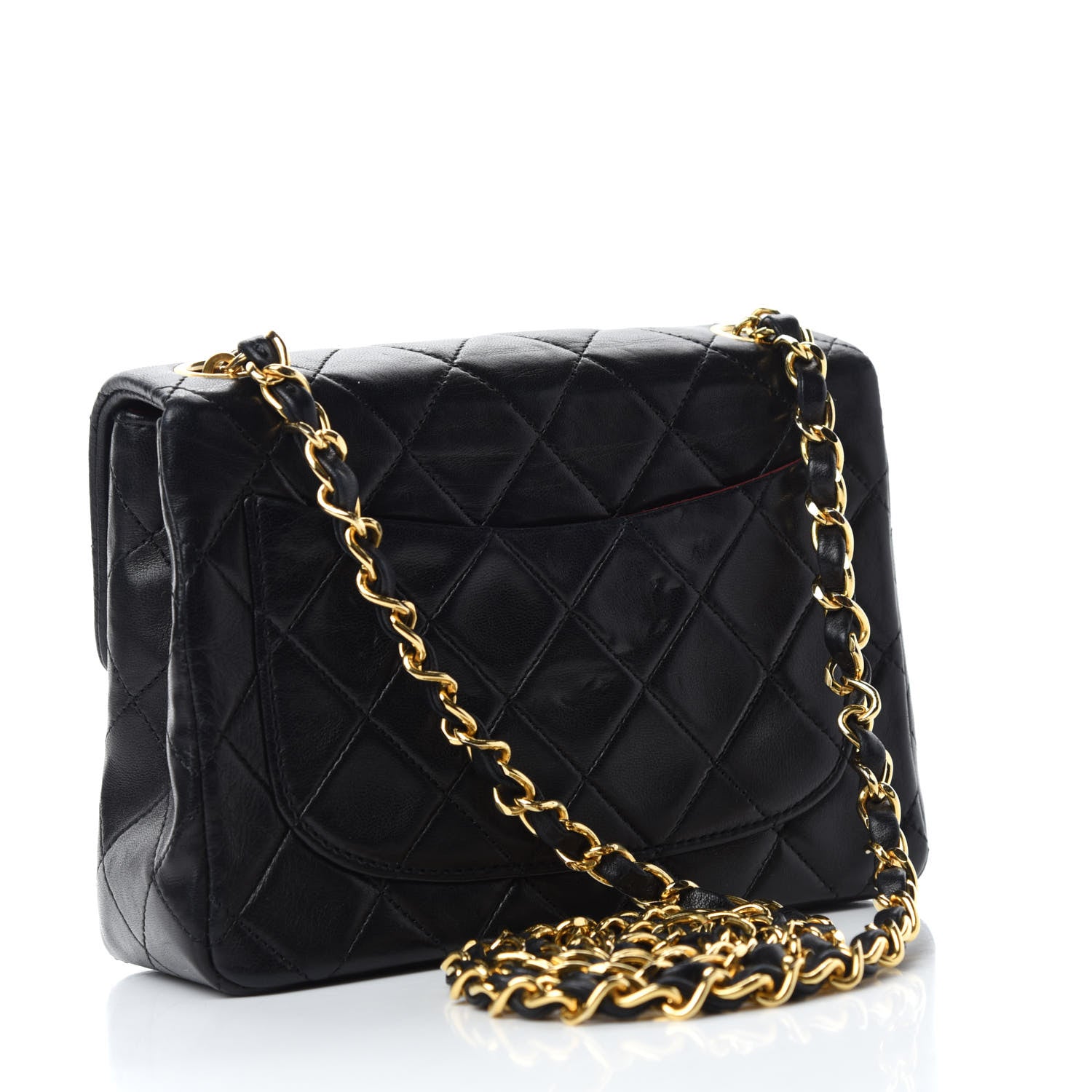 Chanel Lambskin Quilted Mini Square Flap Black 3 of 12