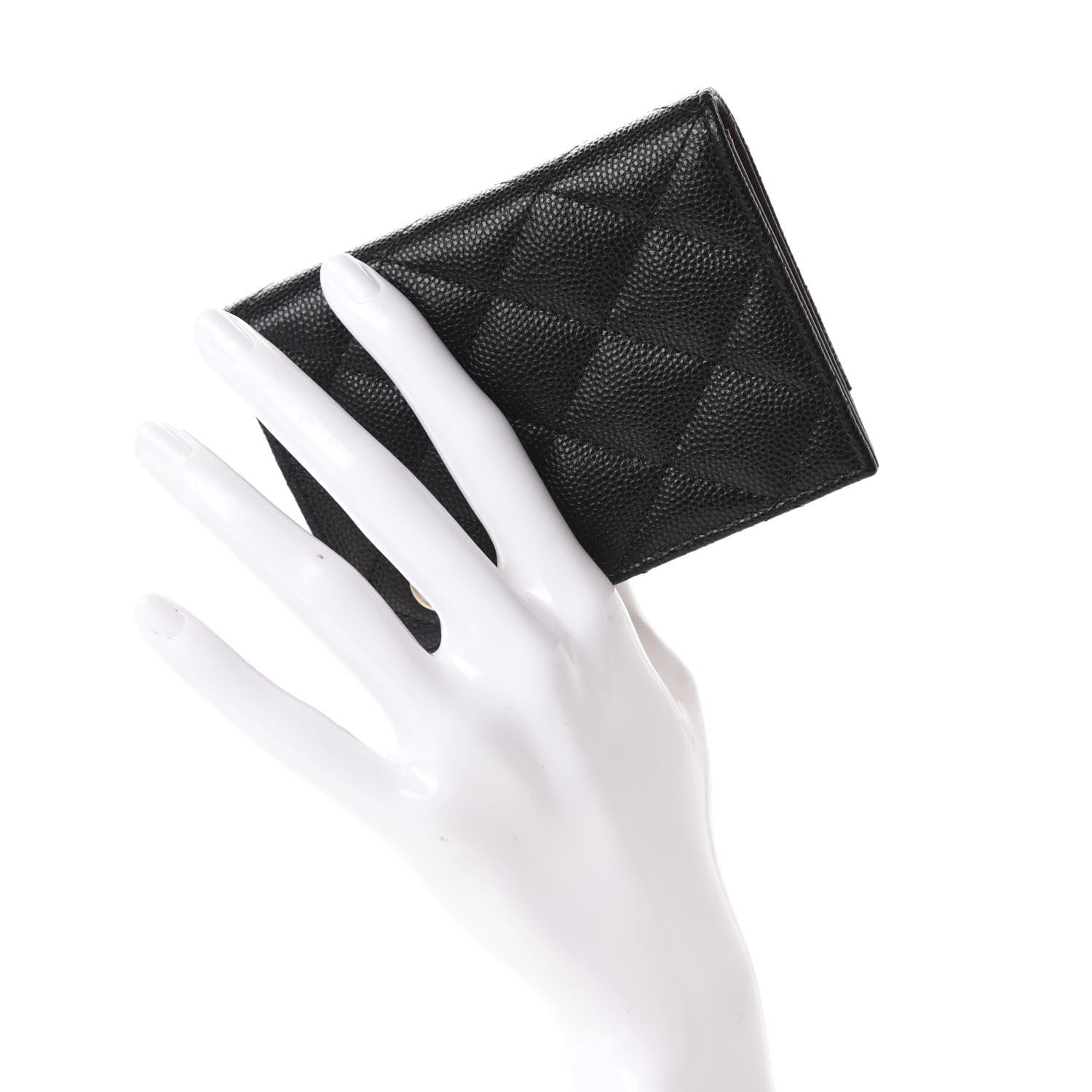 Chanel Caviar Quilted Card Holder Wallet Black 2 of 8