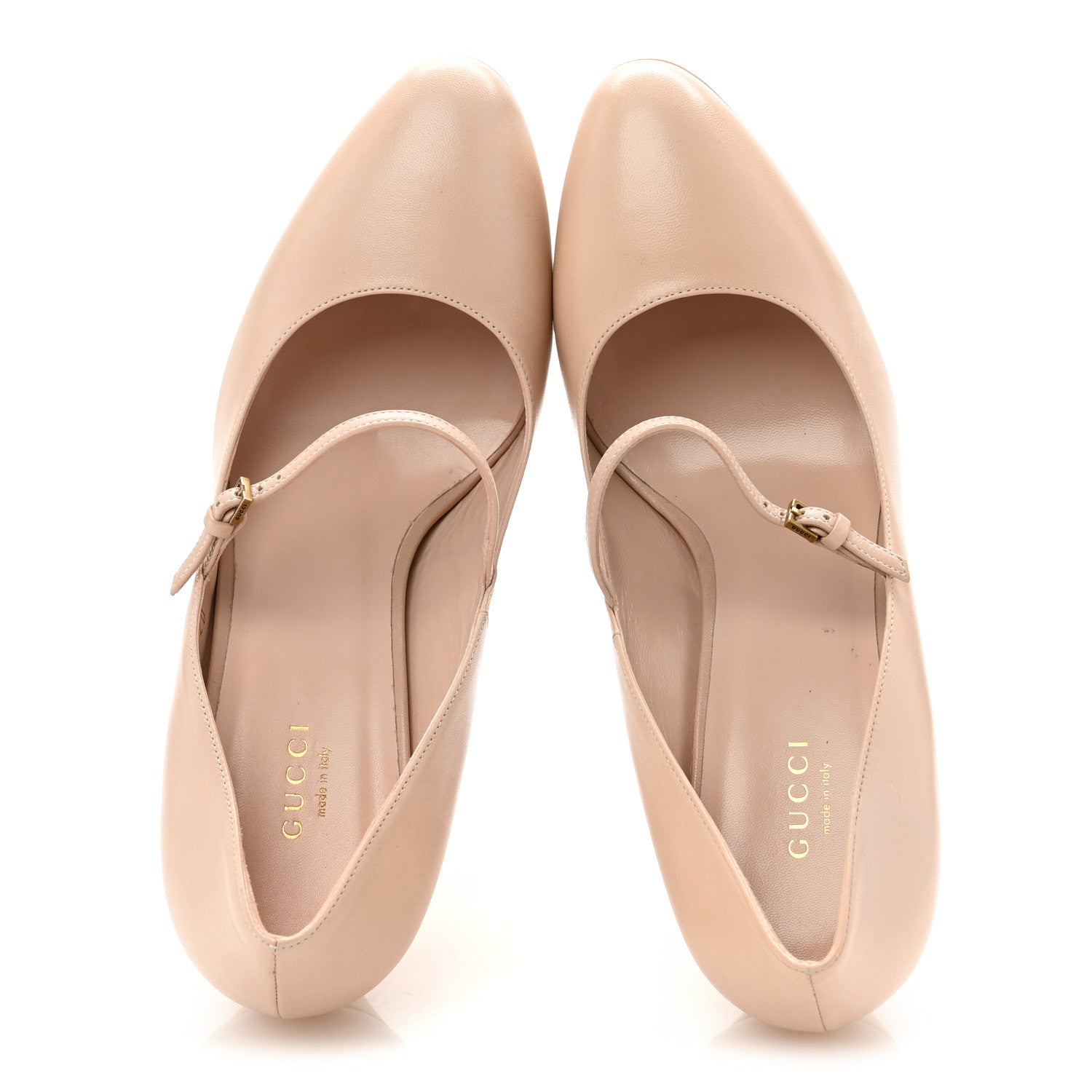 Gucci Malaga Kid Mary Jane Angel Platform High Heel Pumps 40.5 Skin Rose 2 of 11
