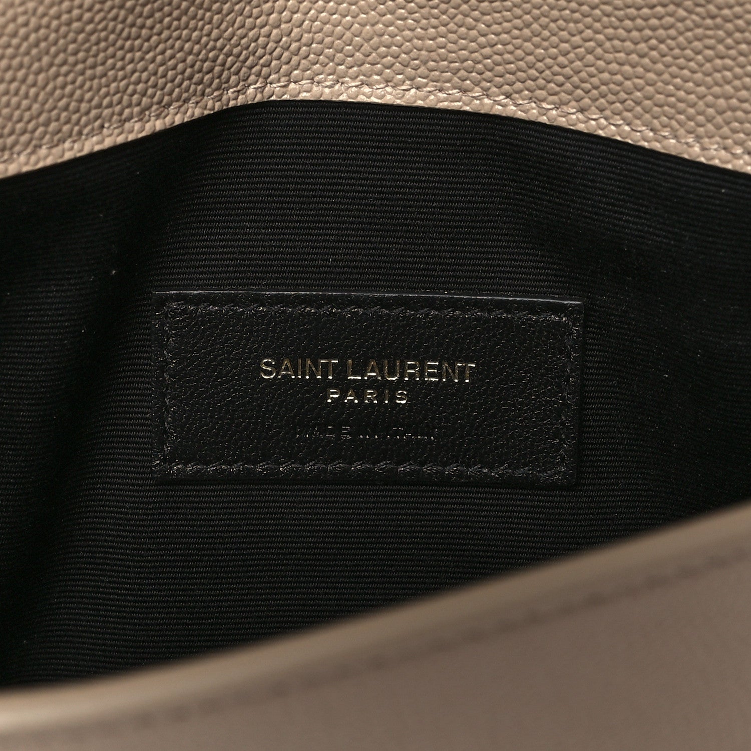 Saint Laurent Grain De Poudre Uptown Pouch Dark Beige 6 of 9