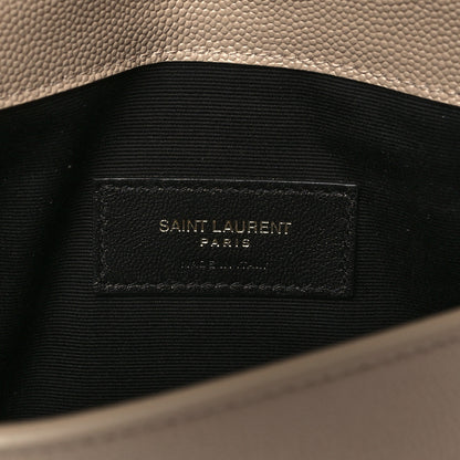Saint Laurent Grain De Poudre Uptown Pouch Dark Beige 6 of 9