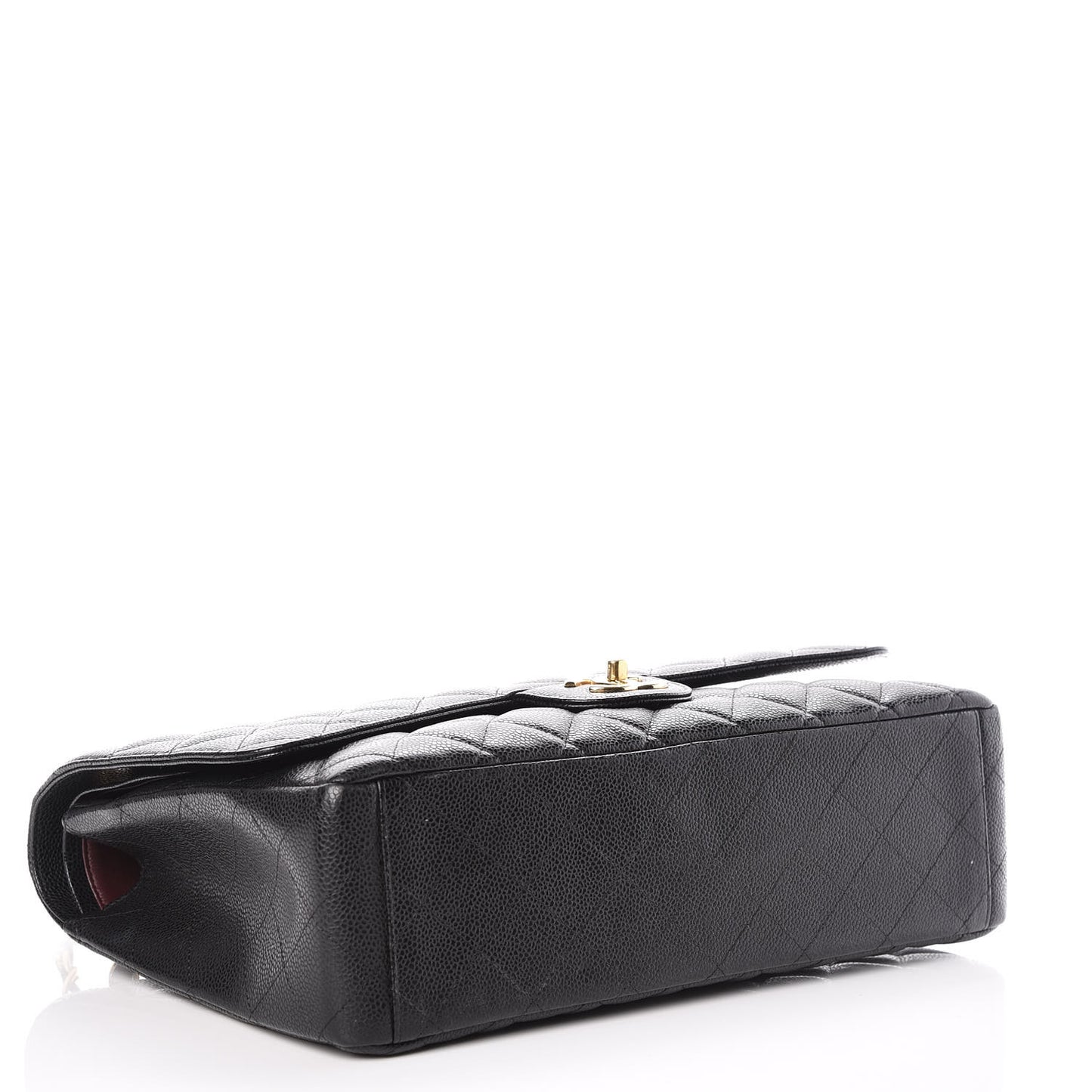 Caviar Quilted Maxi Double Flap Black