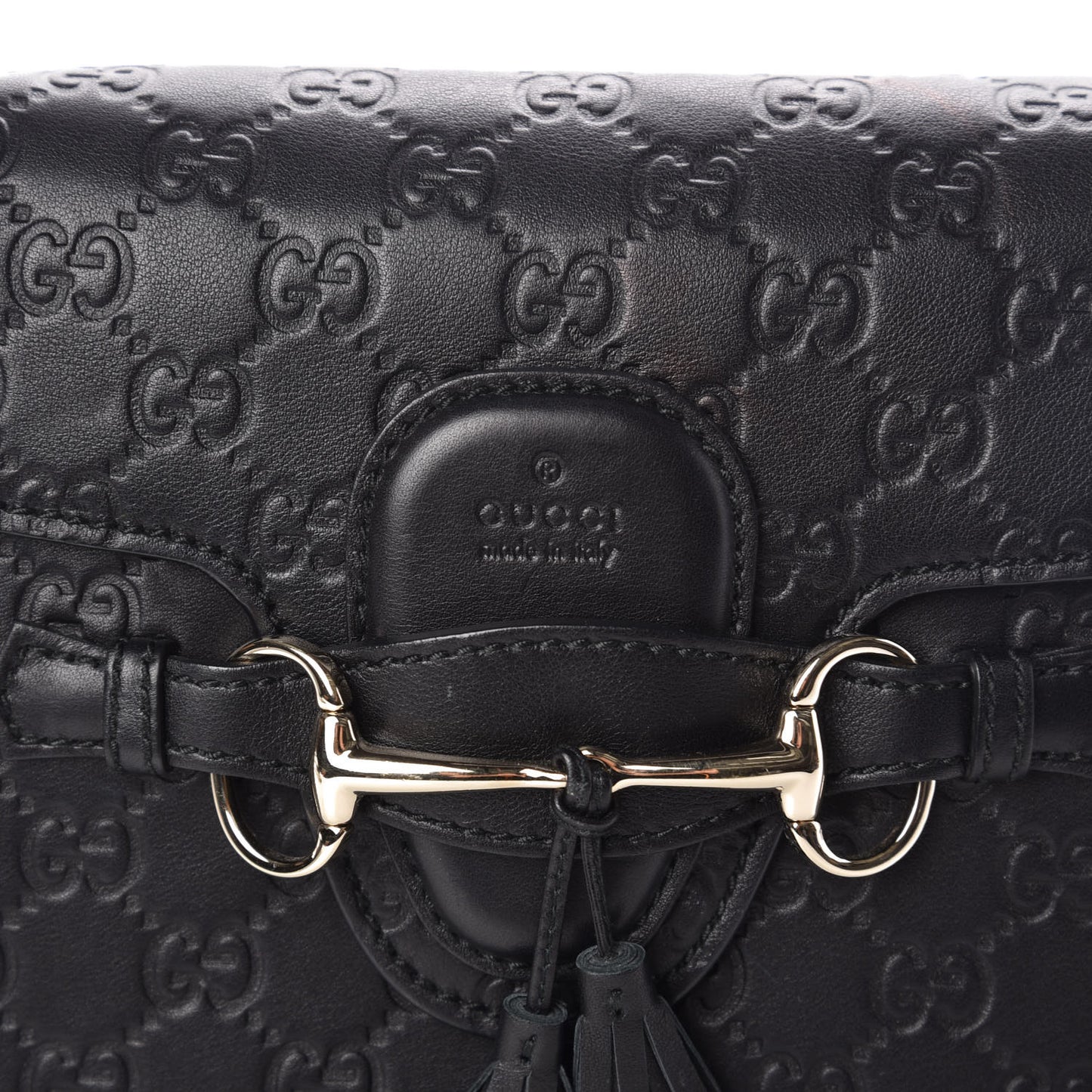 Guccissima Medium Emily Chain Shoulder Bag Black