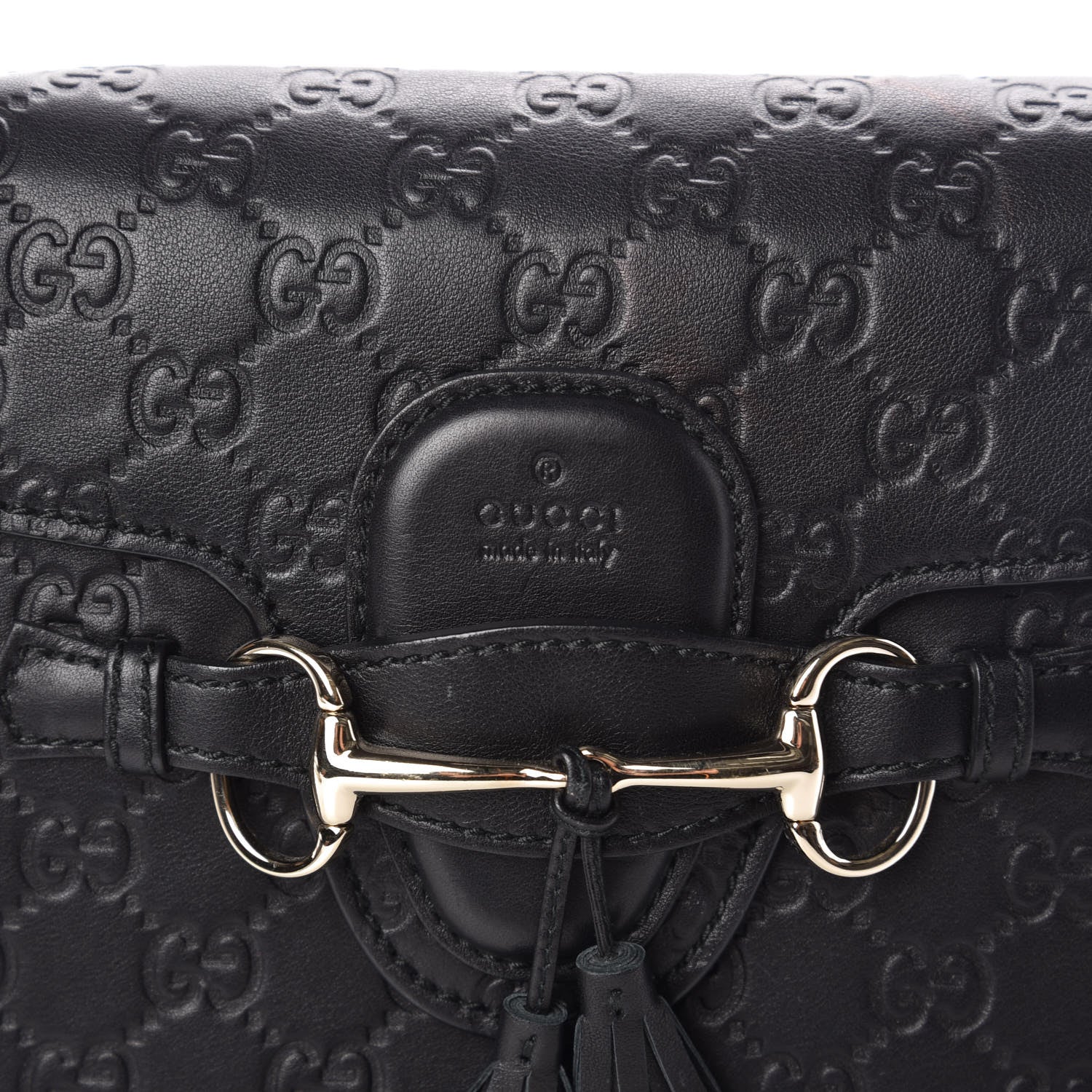 Gucci Guccissima Medium Emily Chain Shoulder Bag Black 7 of 12