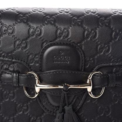 Gucci Guccissima Medium Emily Chain Shoulder Bag Black 7 of 12
