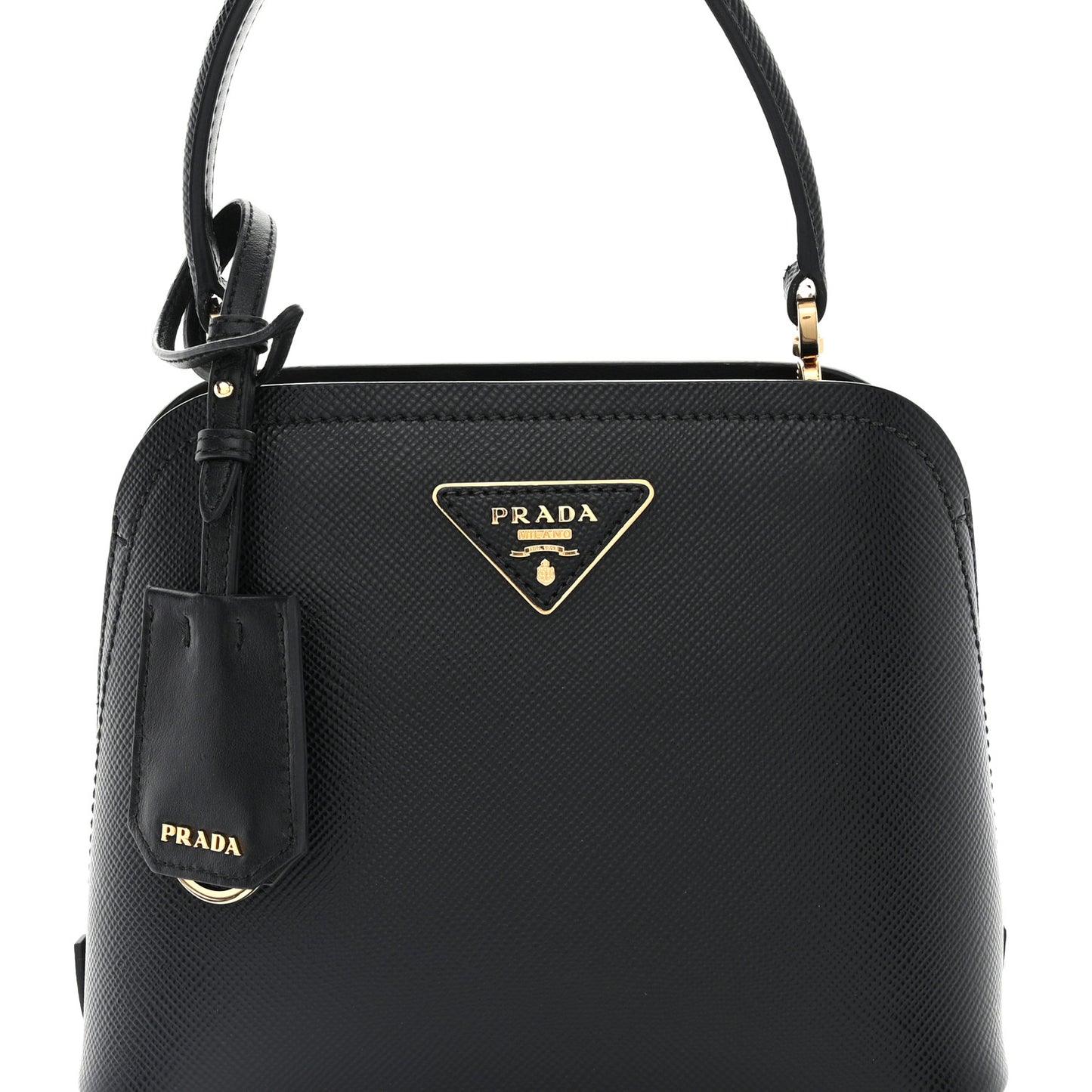 Saffiano Cuir Micro Matinee Tote Black
