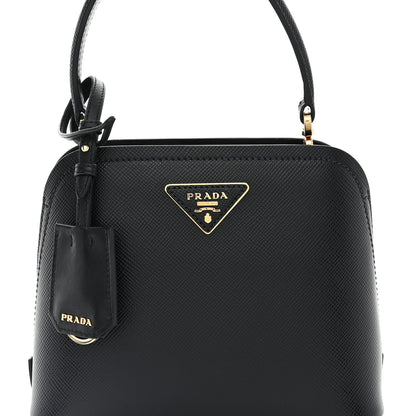Prada Saffiano Cuir Micro Matinee Tote Black 7 of 9