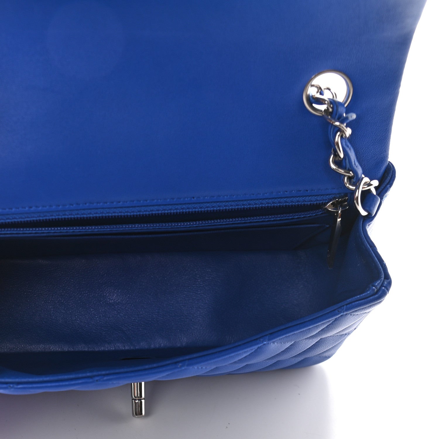 Chanel Lambskin Quilted Mini Rectangular Flap Royal Blue 4 of 8