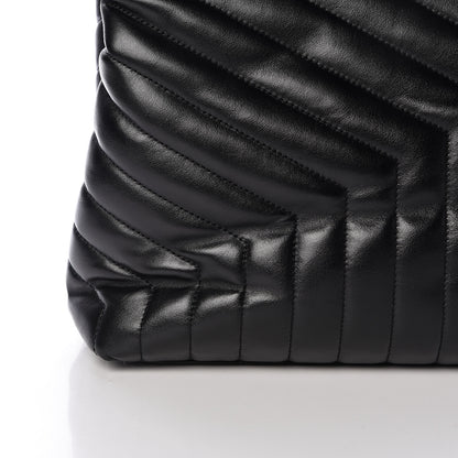 Saint Laurent Calfskin Y Quilted Monogram Large Loulou Chain Satchel Black 12 of 15