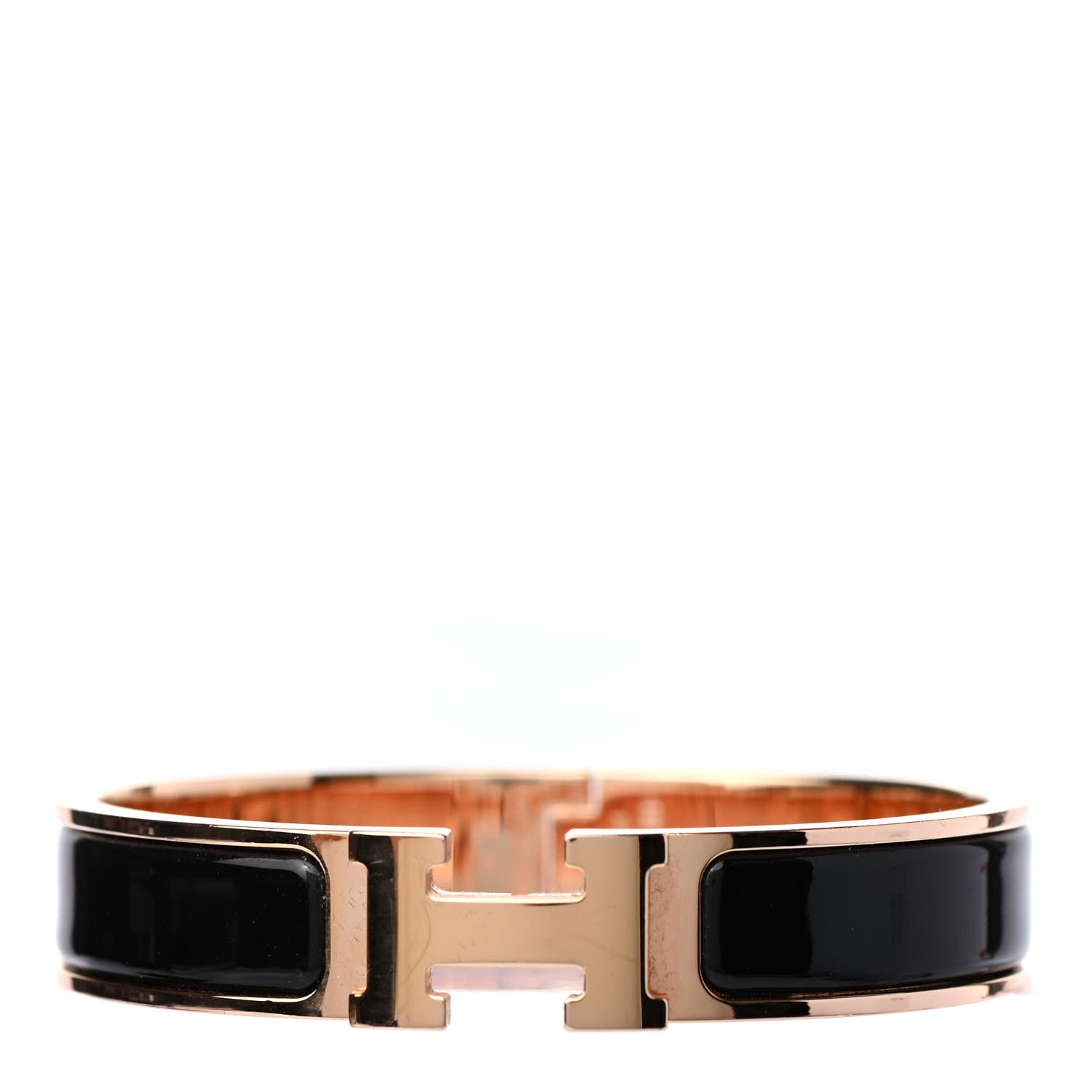 Hermes Enamel Narrow Clic Clac H Bracelet PM Black 1 of 3