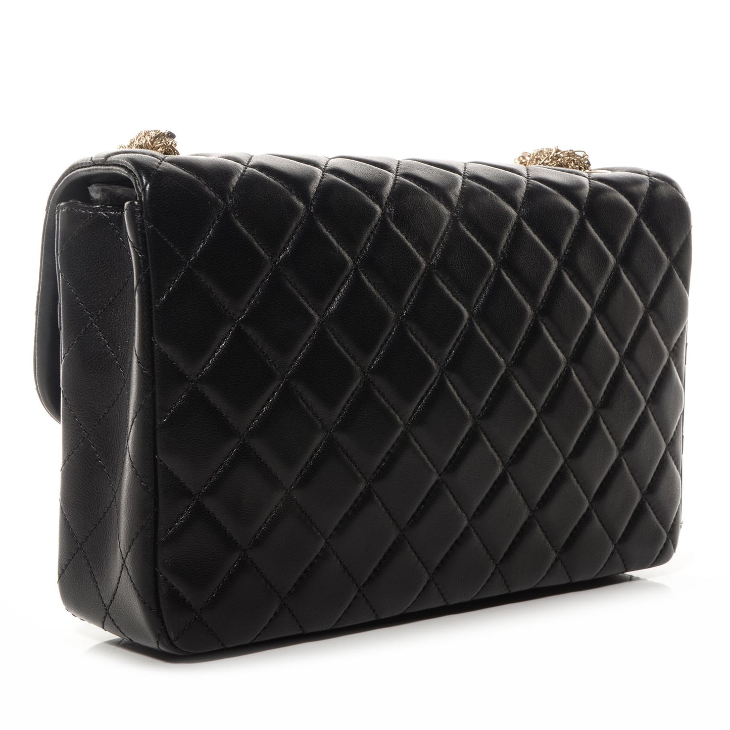 Lambskin Medium Westminster Pearl Flap Black