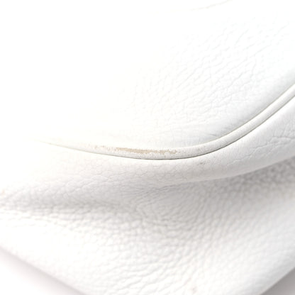Hermes Taurillon Clemence Sac Trim II 35 White 6 of 15