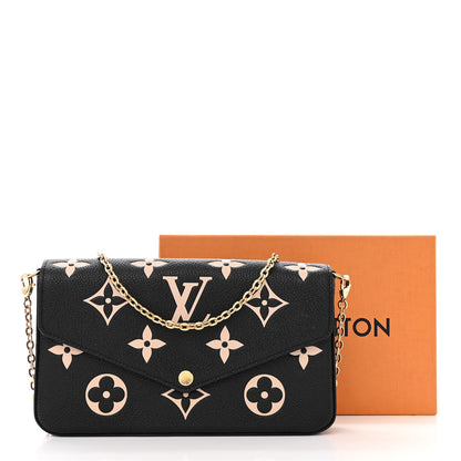 Louis Vuitton Empreinte Monogram Giant Felicie Pochette Black Beige 13 of 13