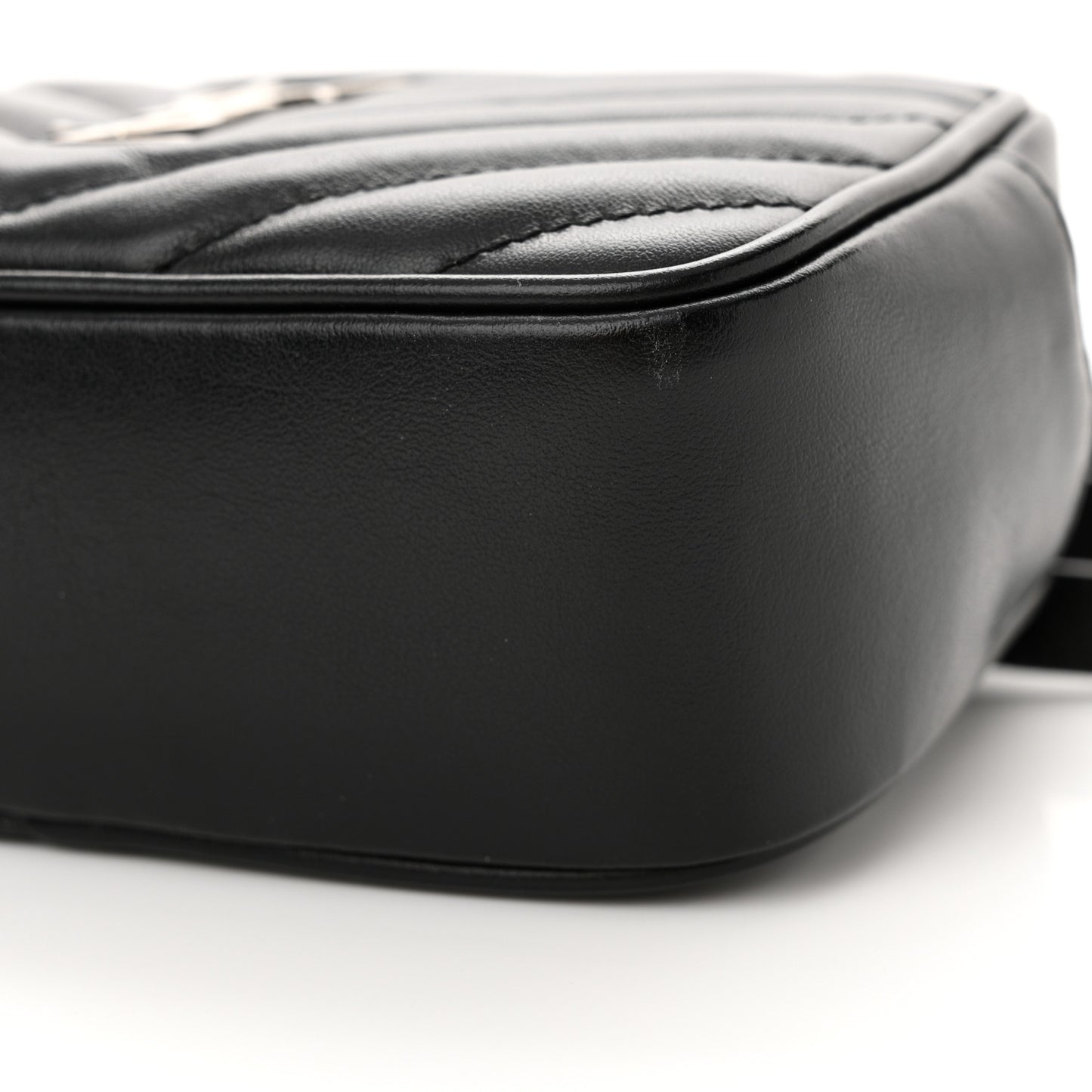 Calfskin Matelasse Monogram Lou Belt Bag Black