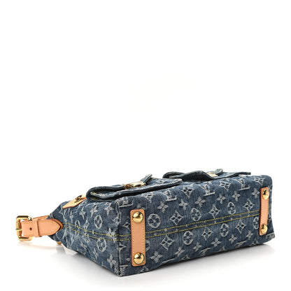 Louis Vuitton Monogram Denim Baggy PM Blue 4 of 9