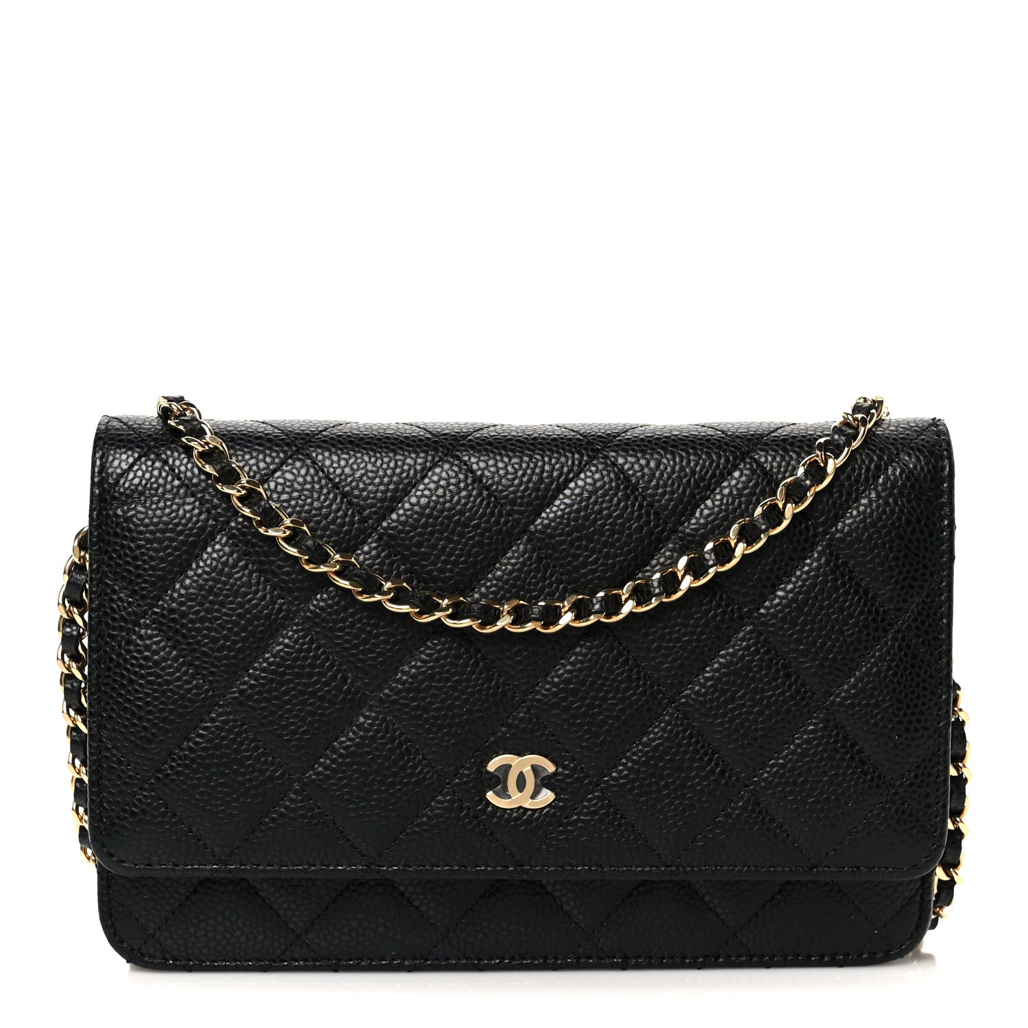 Chanel Caviar Quilted Wallet on Chain WOC Black 1 of 12