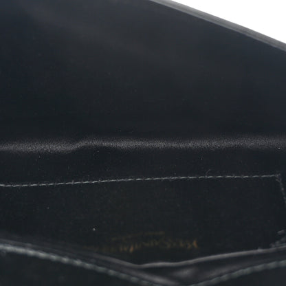 Saint Laurent Textured Patent Monogram Small Belle De Jour Clutch Black 5 of 7
