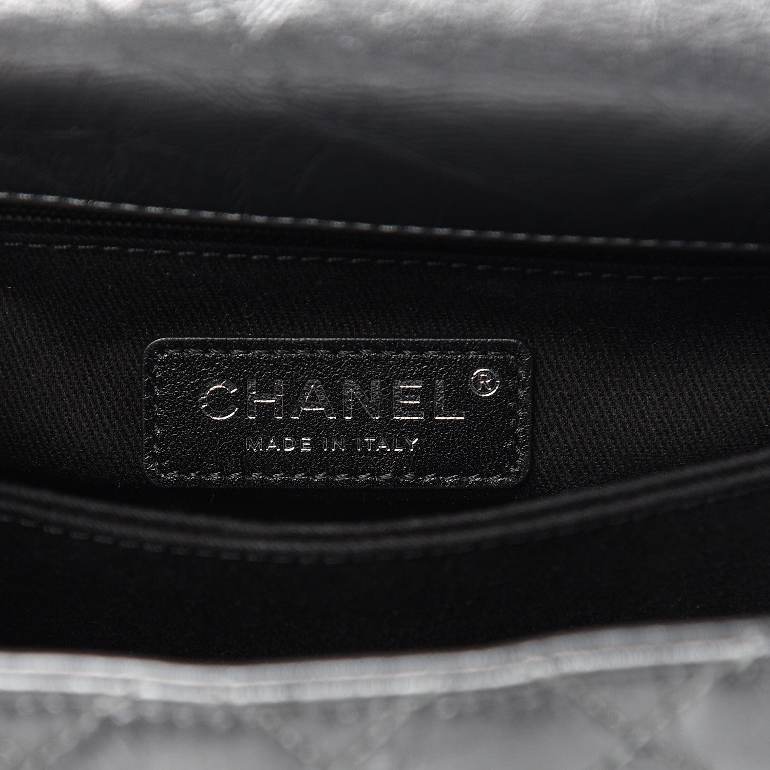 Chanel Metallic Aged Calfskin Quilted Mini Coco Handle Flap Charcoal 6 of 10