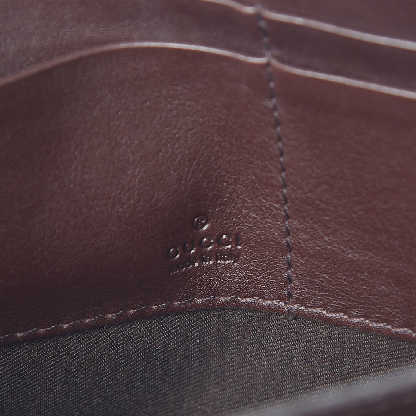 Guccissima Travel Document Case Brown