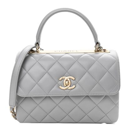 Chanel Lambskin Quilted Small Trendy CC Flap Dual Handle Bag Grey 1 of 11