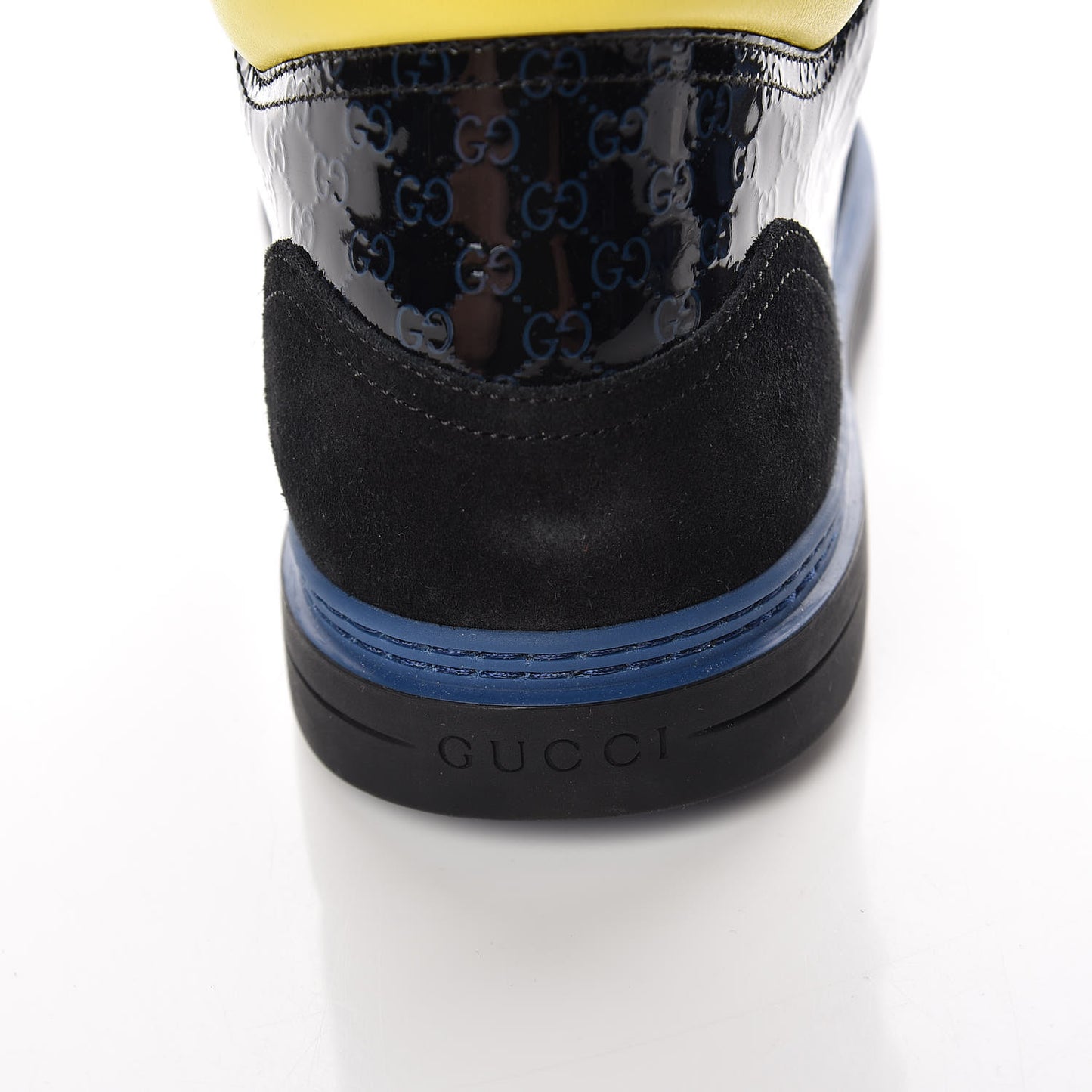 Suede Patent Guccissima Mens Softy Tek High Top Sneakers 8.5 Black