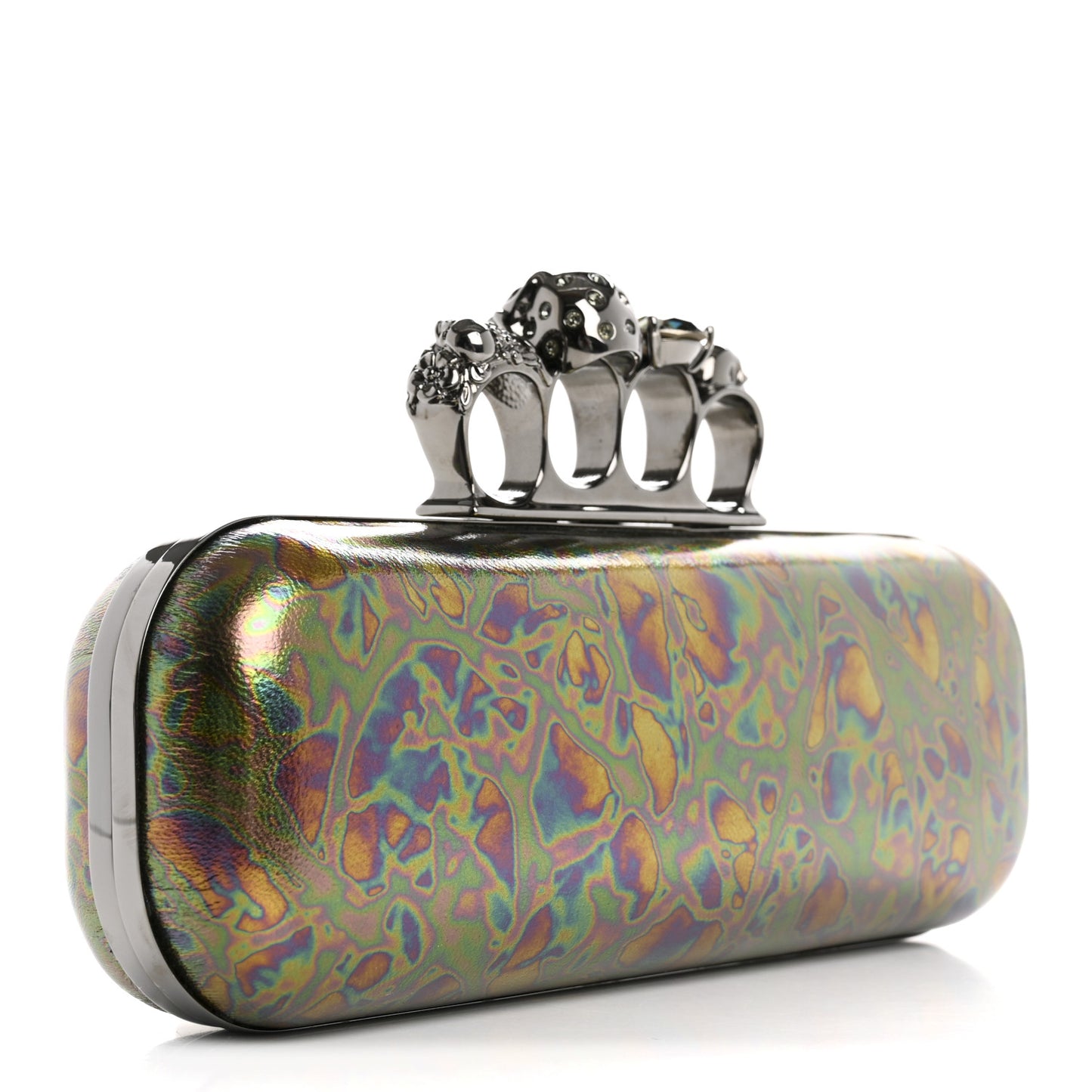 Lambskin Oil Slick Knuckle Box Multicolor