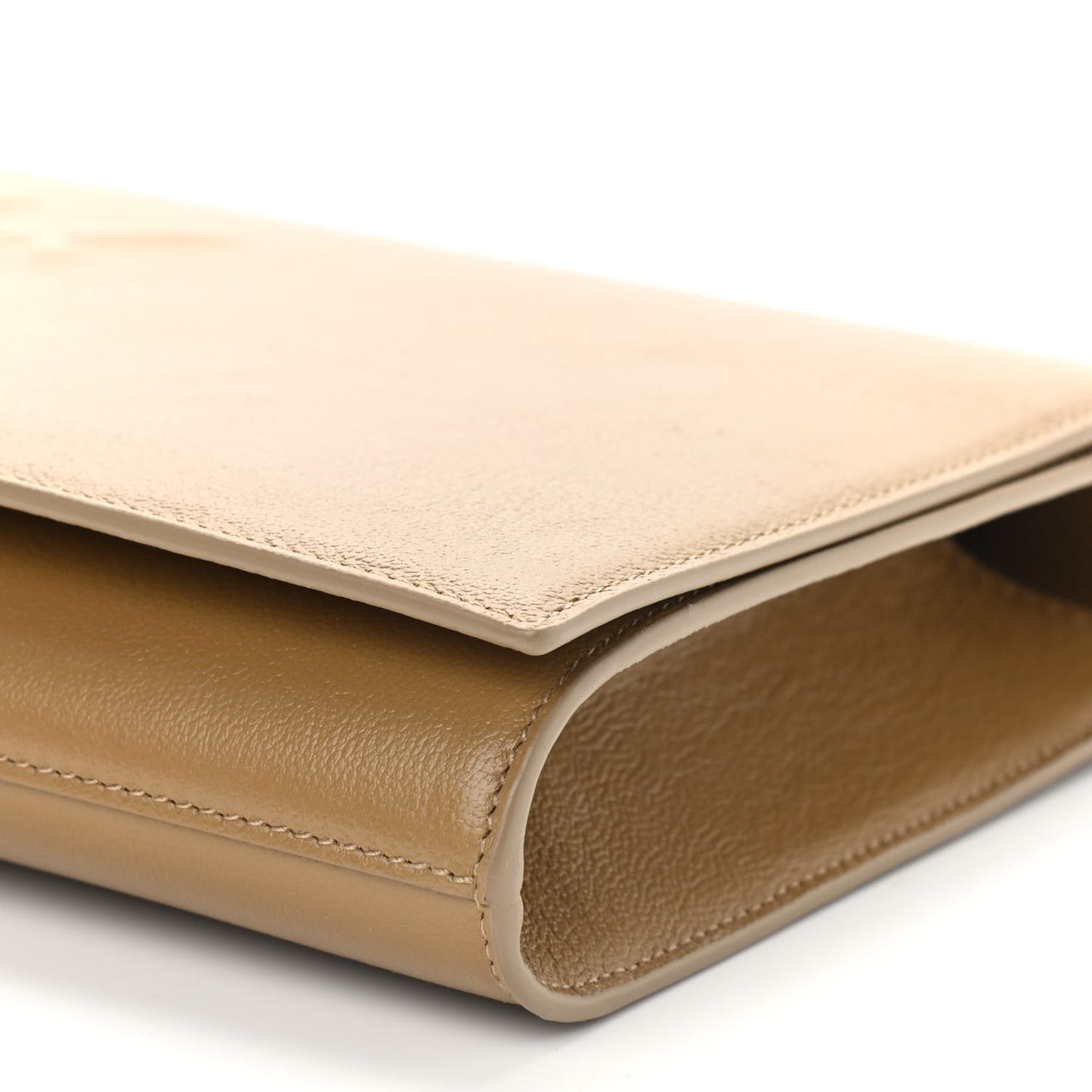 Calfskin Large Belle De Jour Clutch Beige