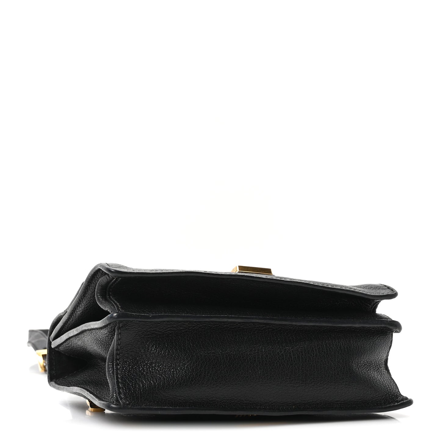 Goatskin Madras Crossbody Bag Black