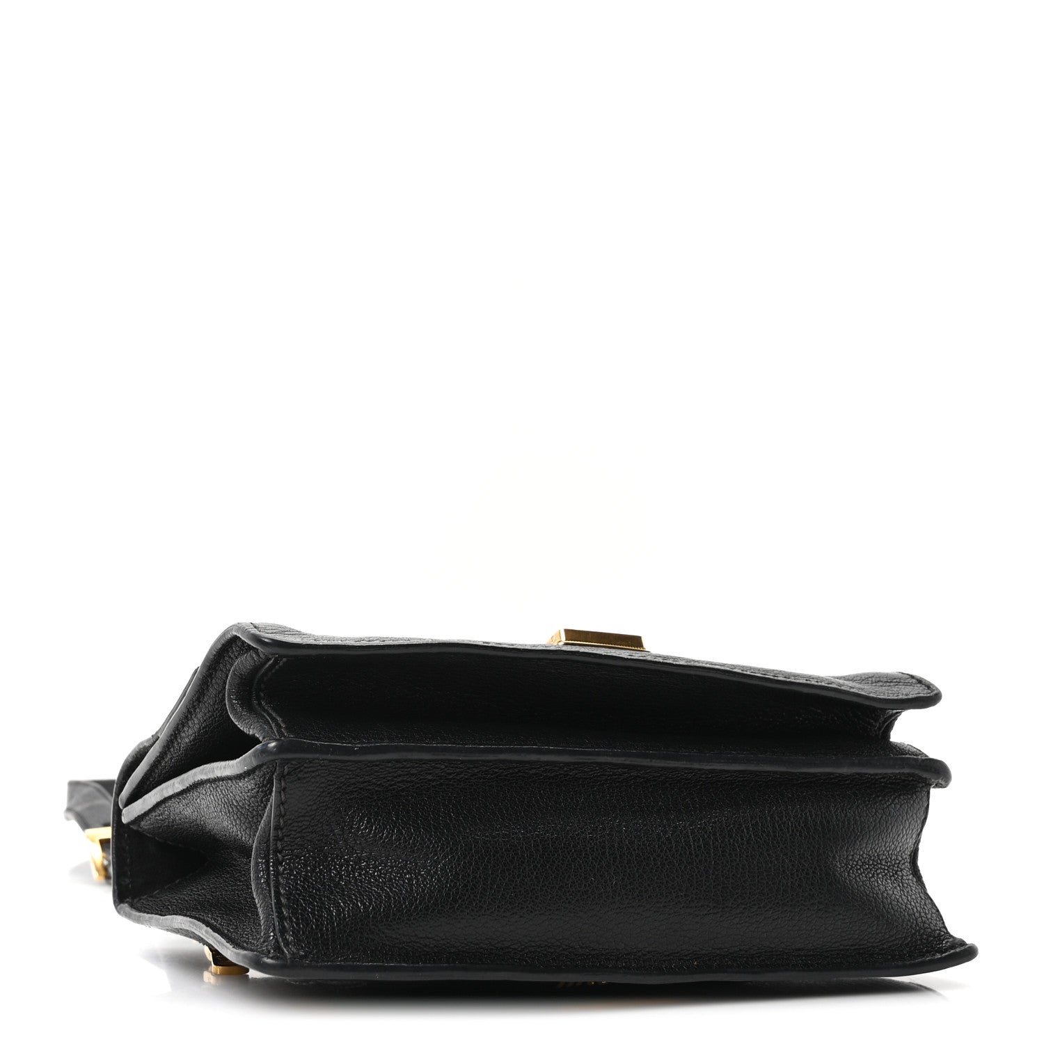 Miu Miu Goatskin Madras Crossbody Bag Black 3 of 9