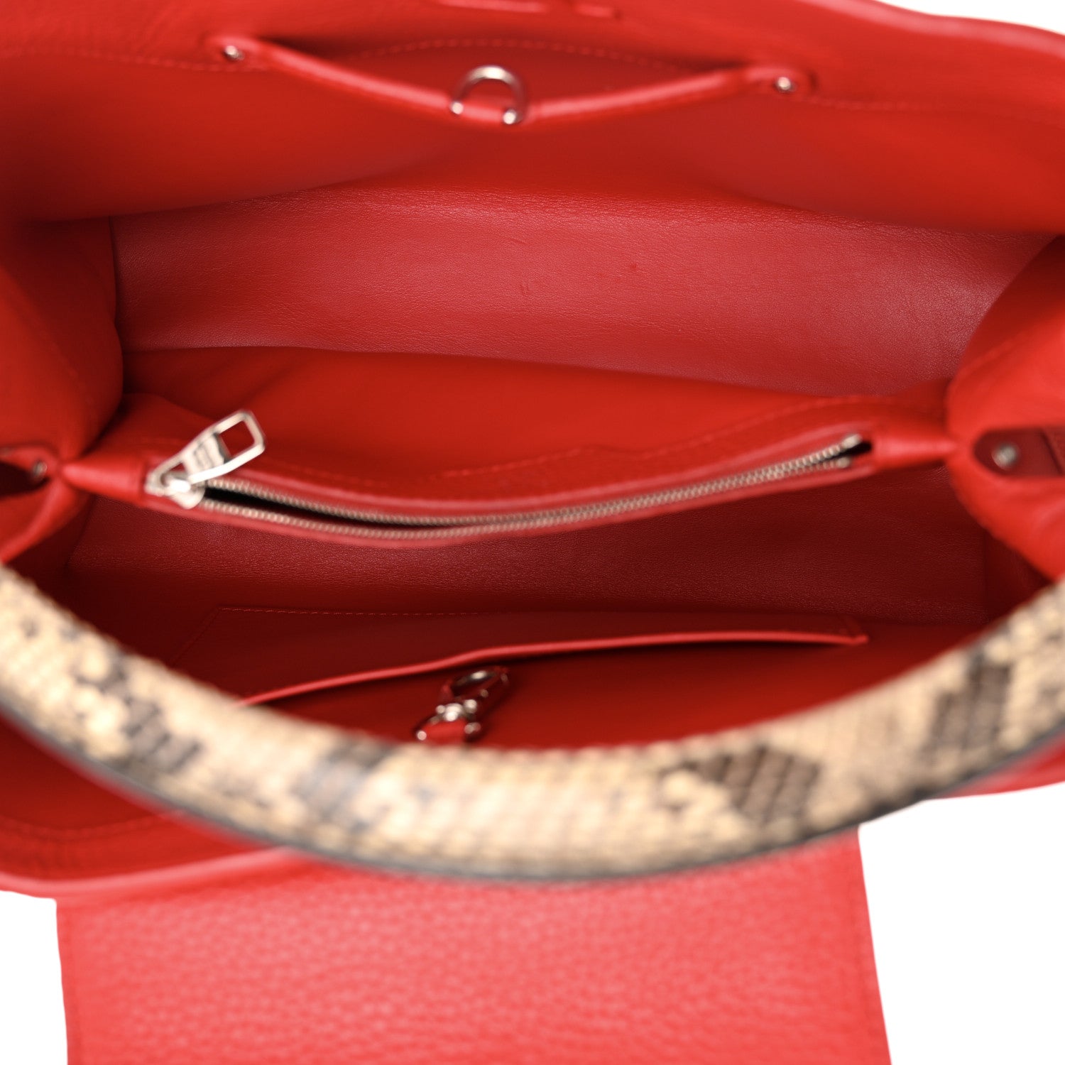 Louis Vuitton Taurillon Snakeskin Capucines MM Rubis 5 of 11