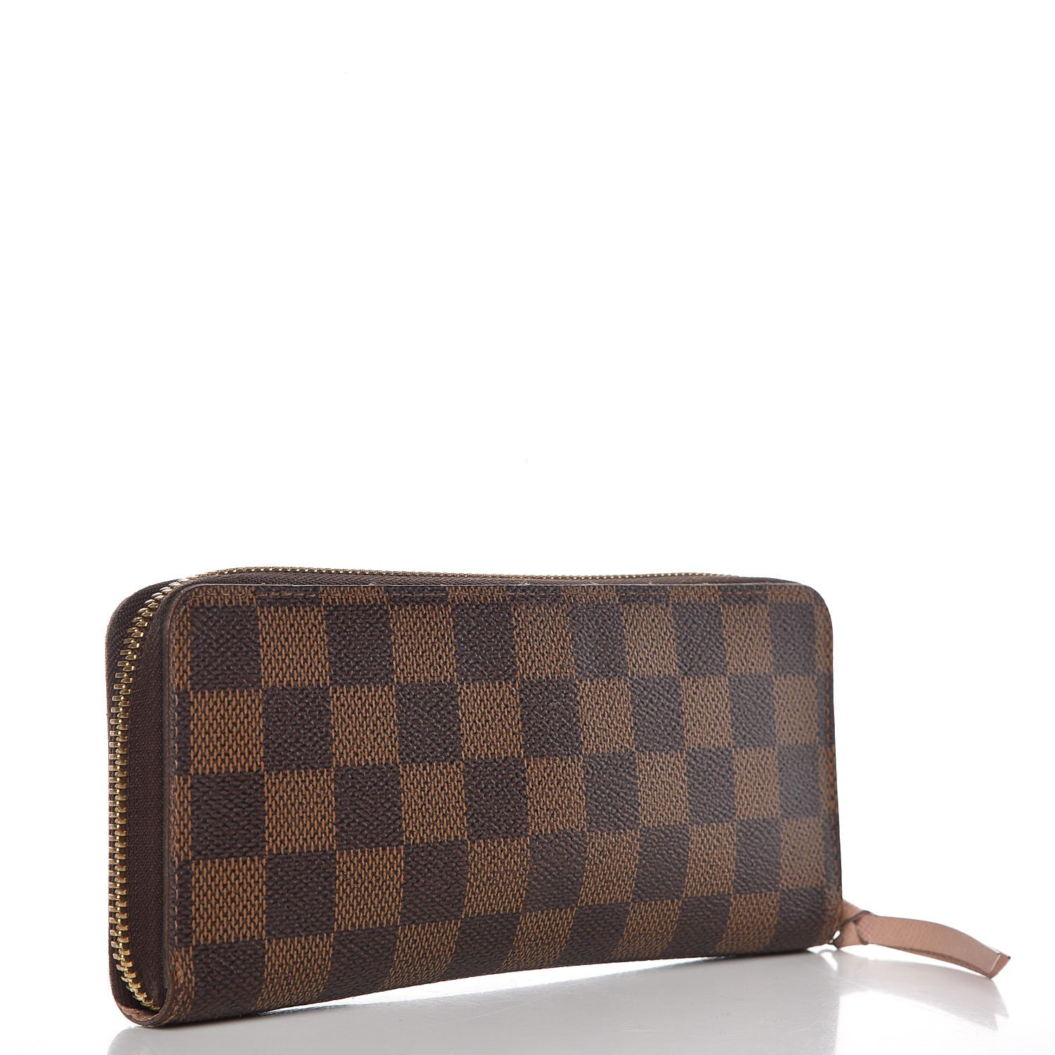 Louis Vuitton Damier Ebene Clemence Wallet Rose Ballerine 3 of 9