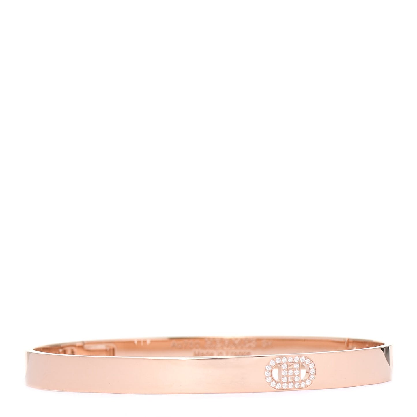 18K Rose Gold Diamond PM H D'Ancre Bracelet SH