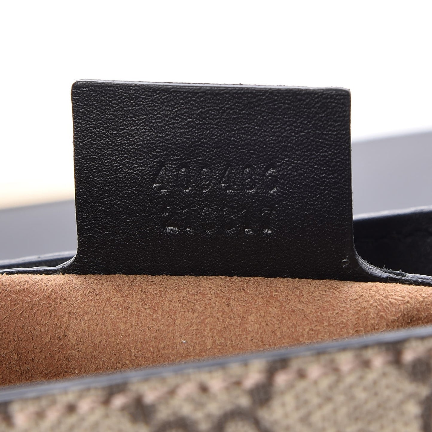 GG Supreme Monogram Calfskin Medium Padlock Shoulder Bag Beige Black Cuir