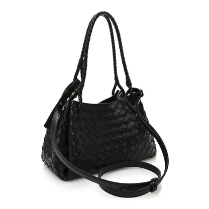 Bottega Veneta Nappa Intrecciato Medium Parachute Shoulder Bag Black 3 of 9