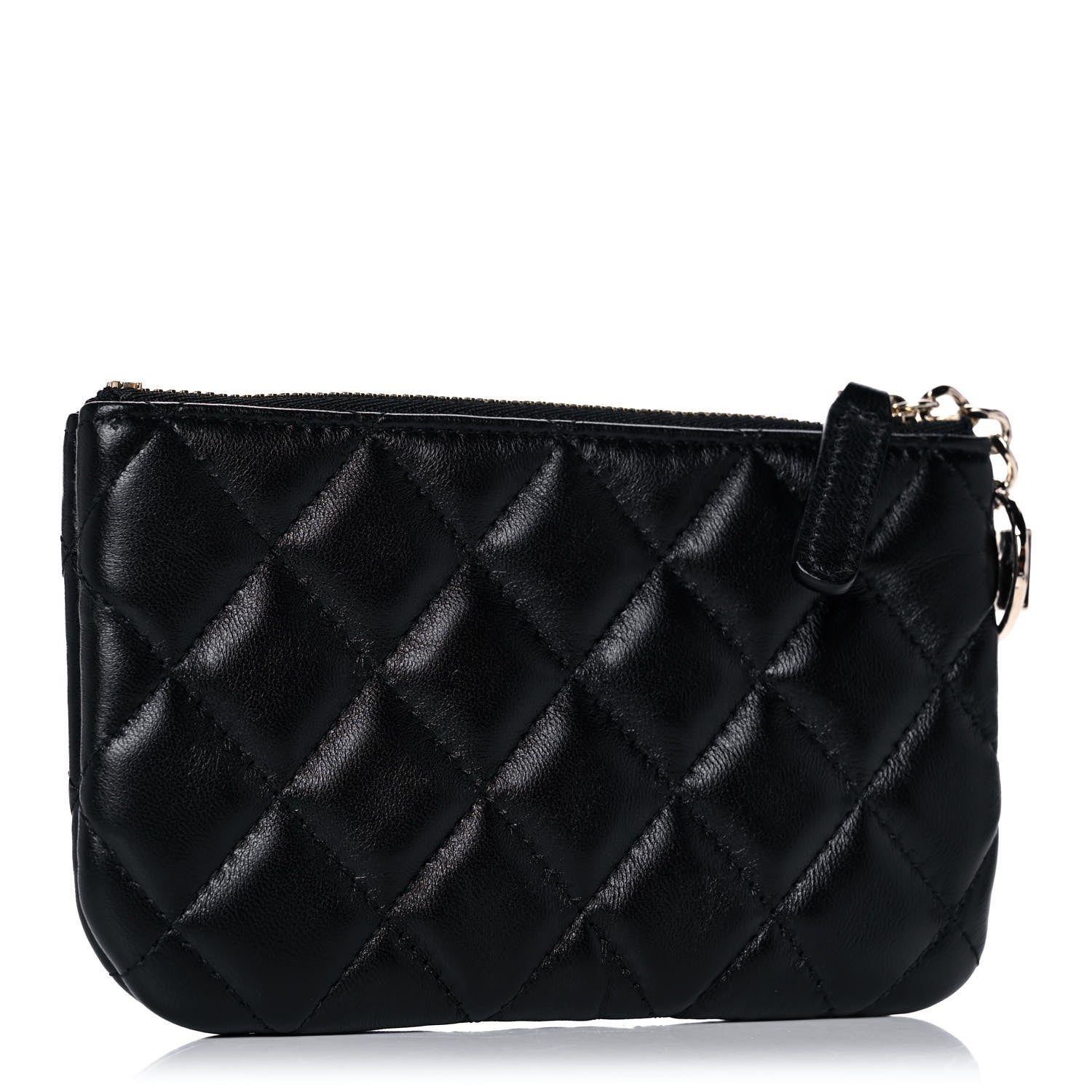 Chanel Lambskin Quilted Small No. 5 Cosmetic Case Black 3 of 11