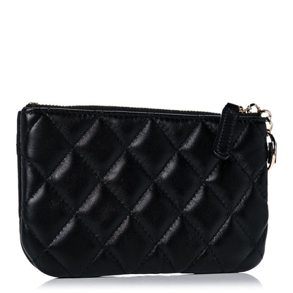 Chanel Lambskin Quilted Small No. 5 Cosmetic Case Black 3 of 11