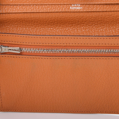 Hermes Chevre Mysore Bearn Gusset Wallet Orange 8 of 15