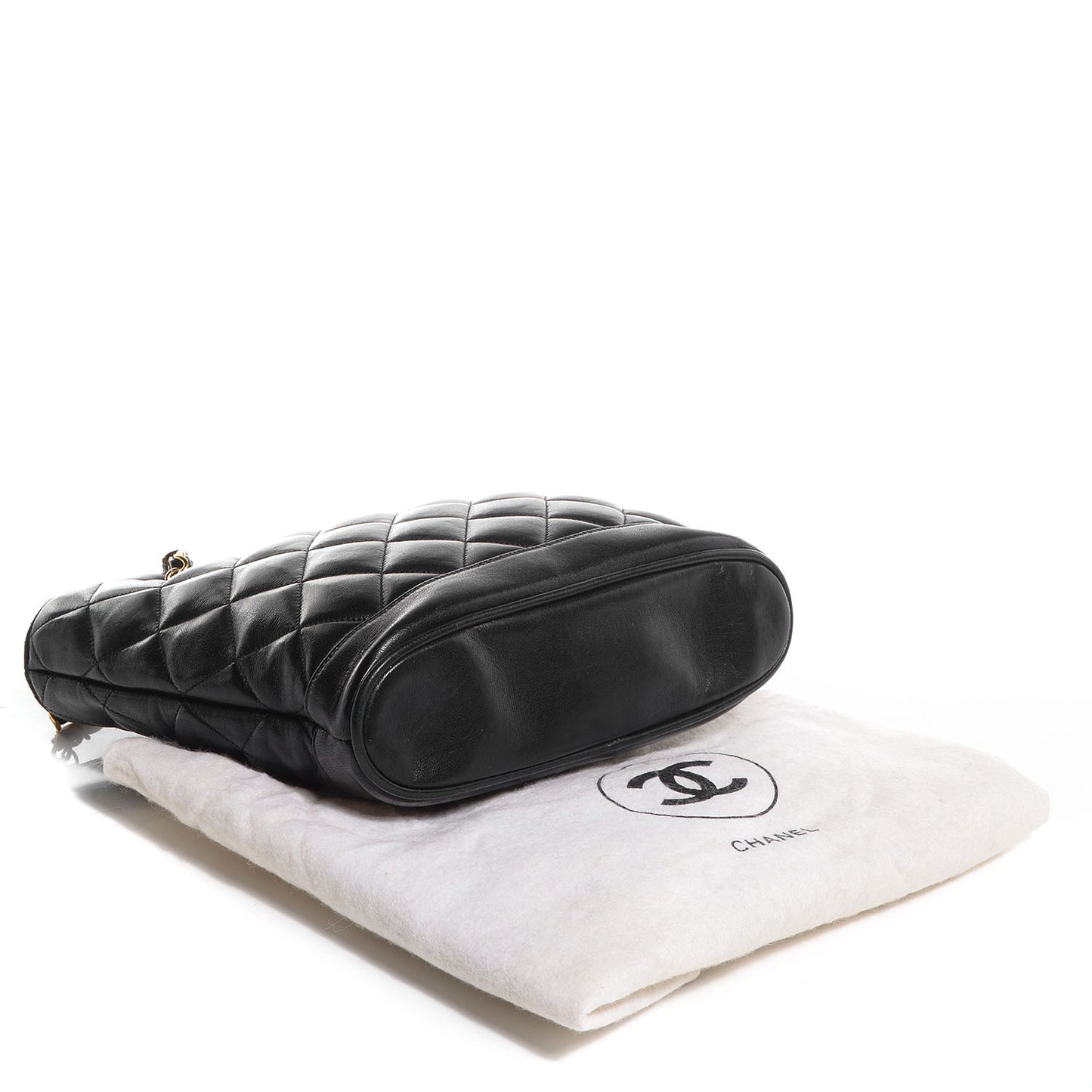 Lambskin Quilted Small Shoulder Bag Black