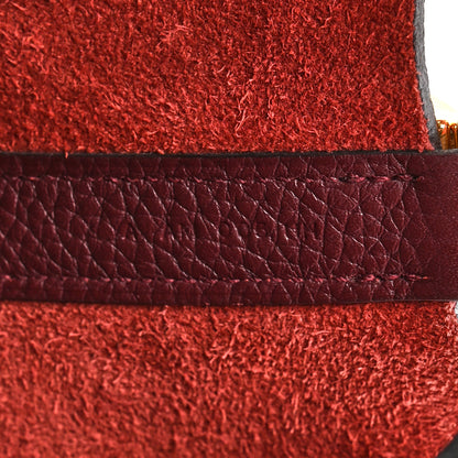 Hermes Taurillon Clemence Swift Eclat Picotin 26 GM Prune Orange Poppy 7 of 10