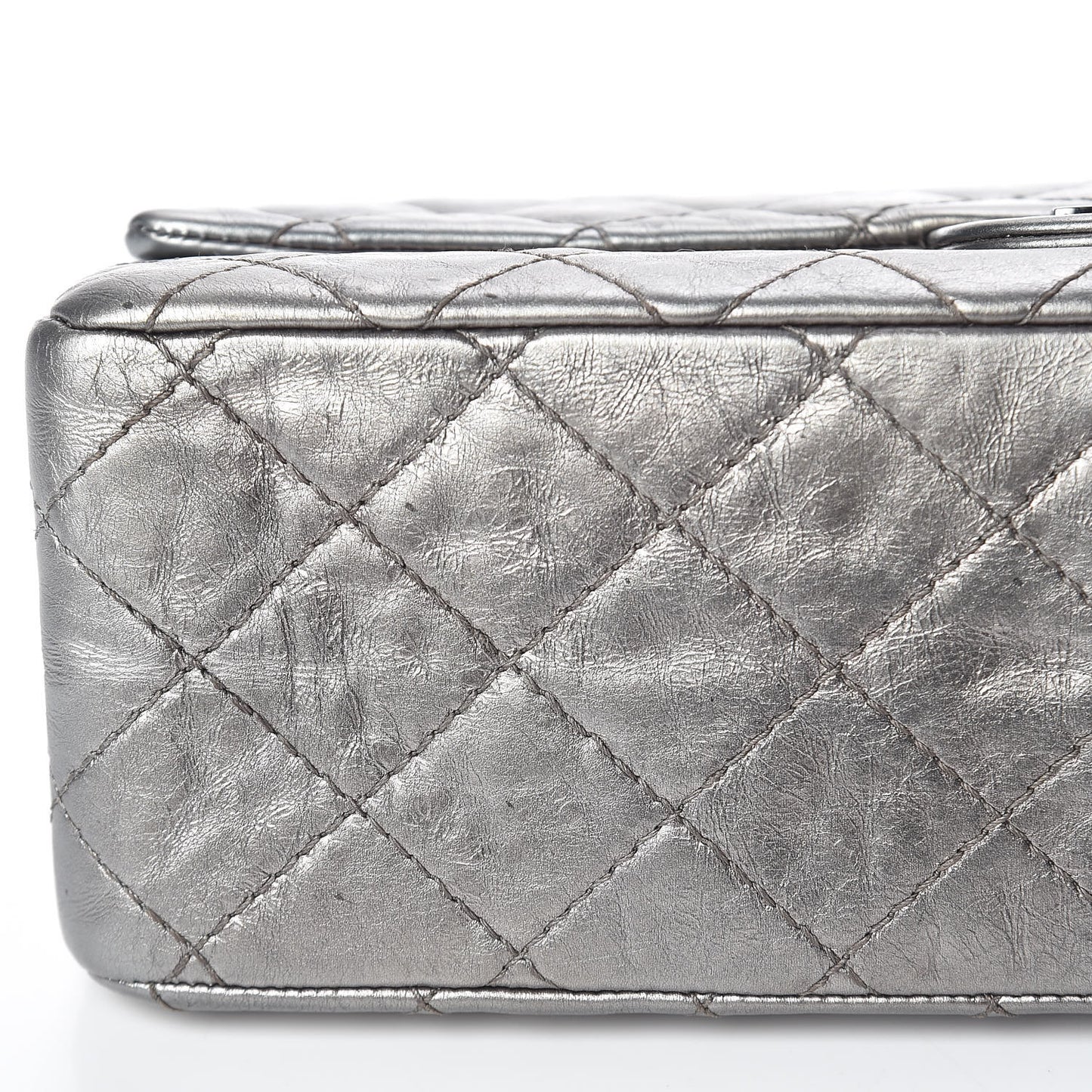 Metallic Aged Calfskin Quilted 2.55 Reissue 226 Flap Silver