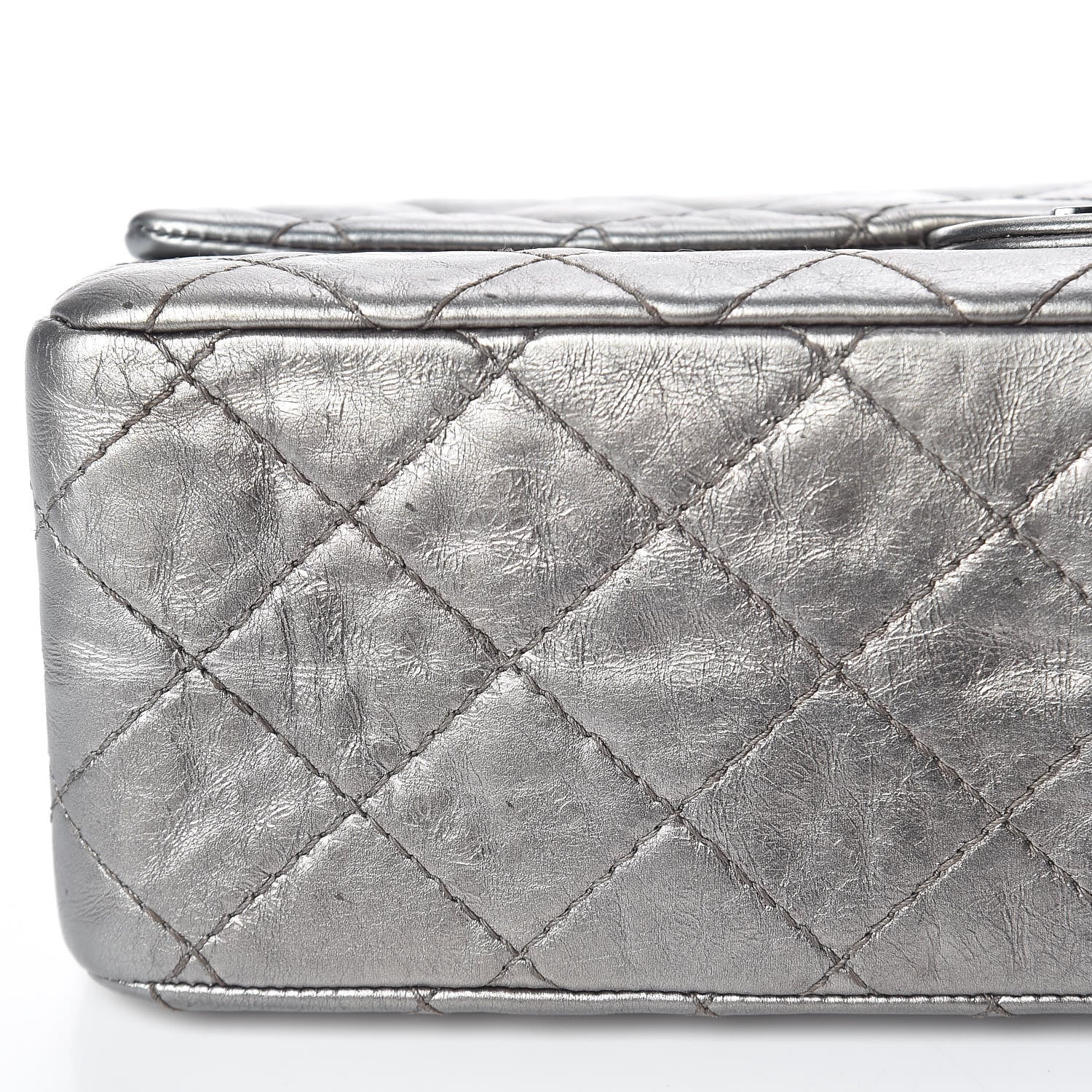 Chanel Metallic Aged Calfskin Quilted 2.55 Reissue 226 Flap Silver 11 of 16