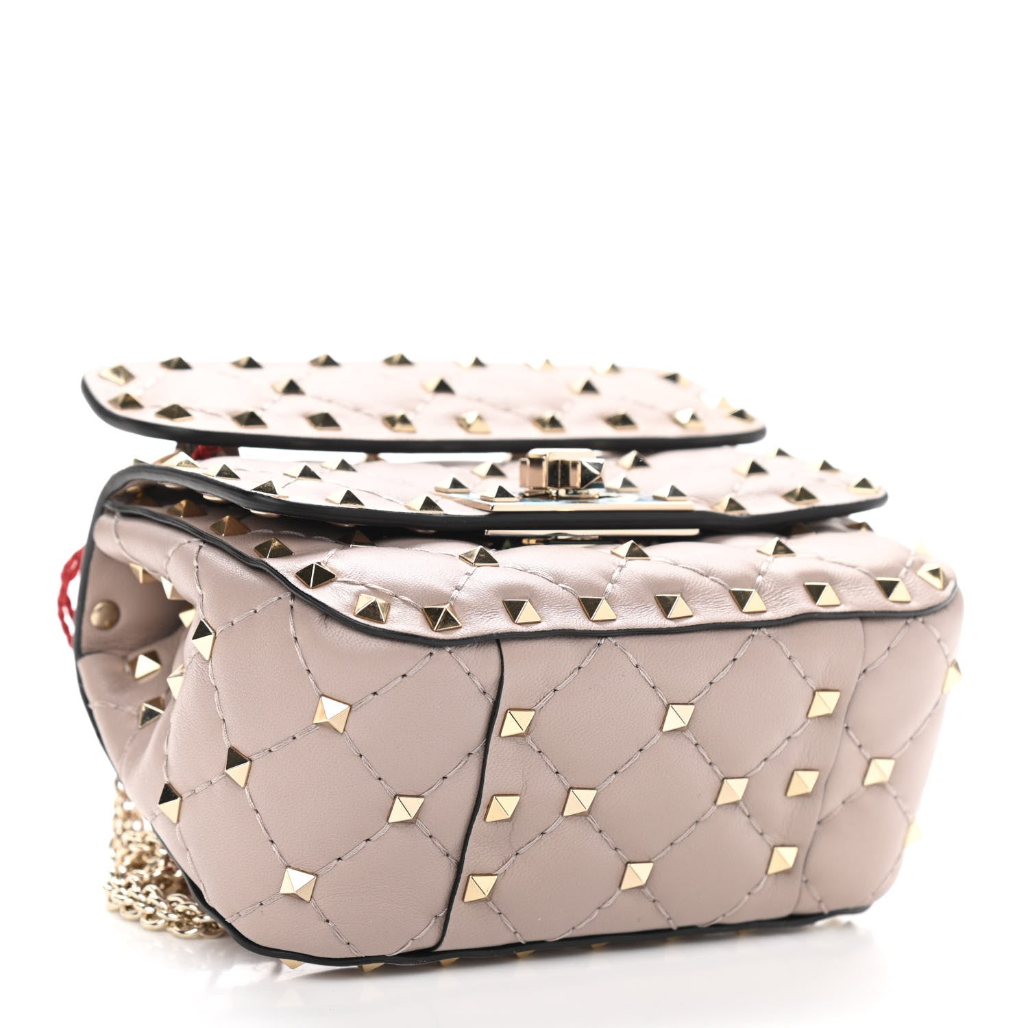 Valentino Garavani Nappa Micro Rockstud Spike Shoulder Bag Poudre 4 of 9